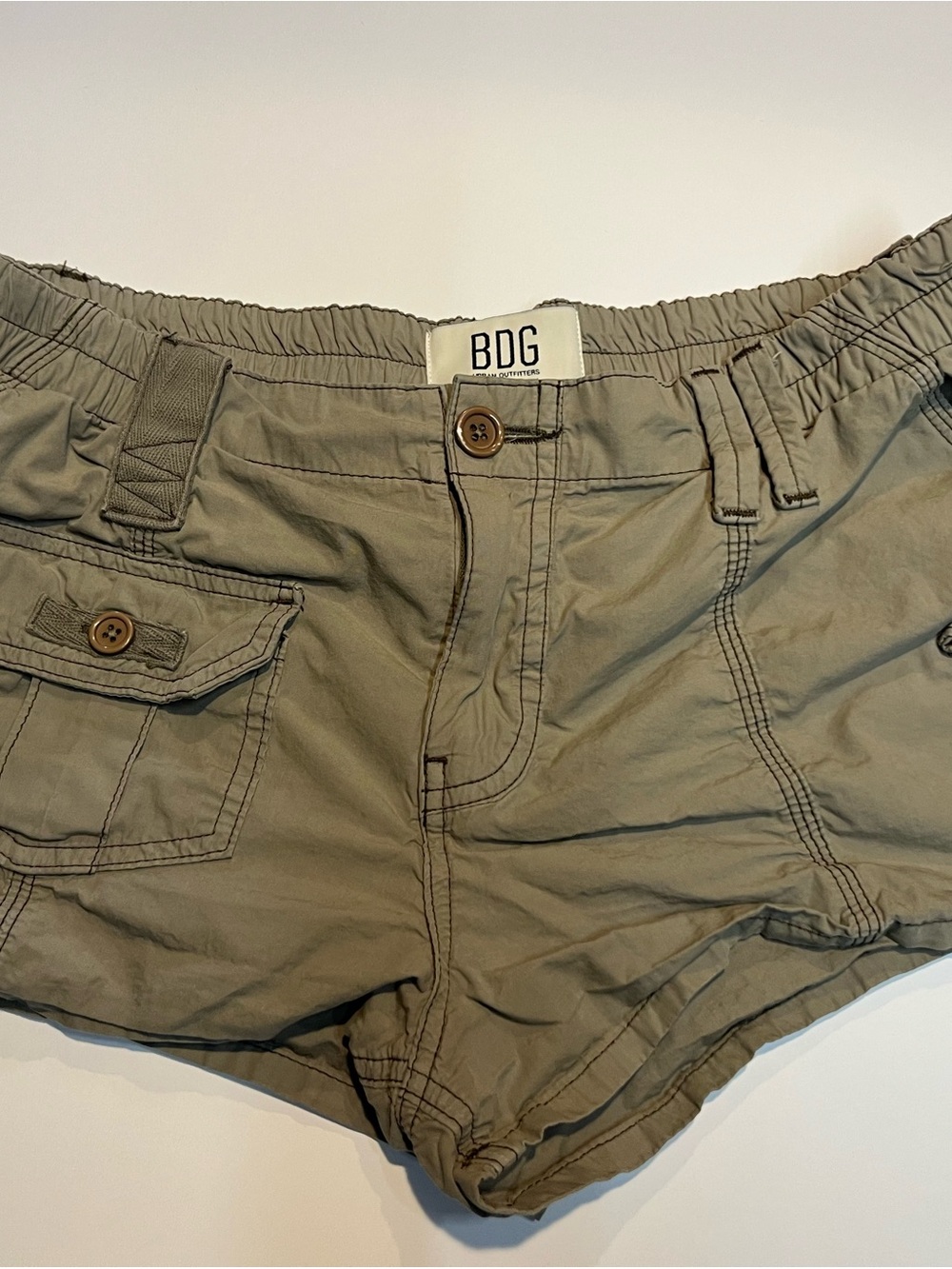 BDG Olive Cargo Pocket Shorts - Kids